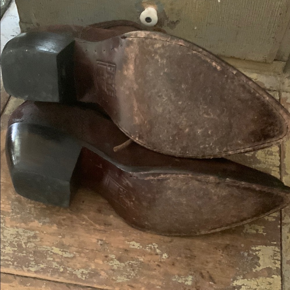 Frye Brown Suede Ankle Boots - Picture 5 of 7